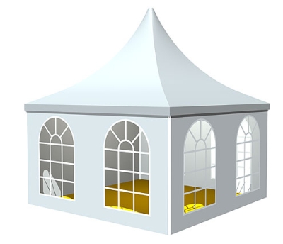 Stand met tent (25m2)